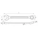 Гаечный ключ комбинированный с полированной головкой 30 мм YATO YT-0359