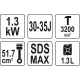 Перфоратор бензиновий SDS-MAX 45 Дж YATO YT-82138