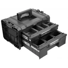 Ящик модульний Т3 системи S12 пластиковий з 2 висувними ящиками 450x313x245мм YATO YT-08973