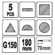 Алмазные надфили, иглы 5х180х70 мм, набор 5 шт. YATO YT-6146