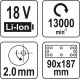 Шлифмашина вибрационная 90x187 мм 18 В YATO YT-82751