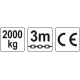 Ручная таль 2 тонны с цепным приводом YATO YT-58953