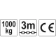 Ручна ланцюгова таль для вантажів до 1 тонни YATO YT-58951