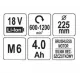 Аккумуляторная шлифмашина для стен и потолков с вакуумным отсосом YATO YT-82360