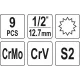 Набор ударных насадок Spline 1/2" YATO YT-10663