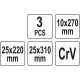 Набір скребків 3 шт YATO YT-08474