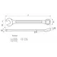 Гаечный ключ комбинированный с полированной головкой 19 мм YATO YT-0348