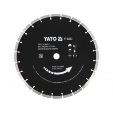Алмазний диск по бетону 350х25.4мм, сухе та вологе різання YATO YT-60003 для YT-82158